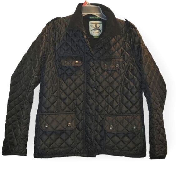 Over Under England Puffer Quilted Field Gaming Jacket Coat XL Black - Picture 1 of 10